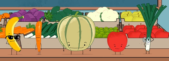 Les fruits et légumes, au tableau ! 