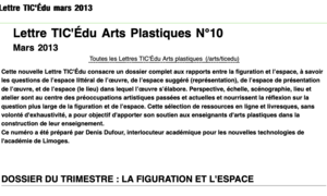Tic'Edu Arts plastiques n°10 Mars 2013