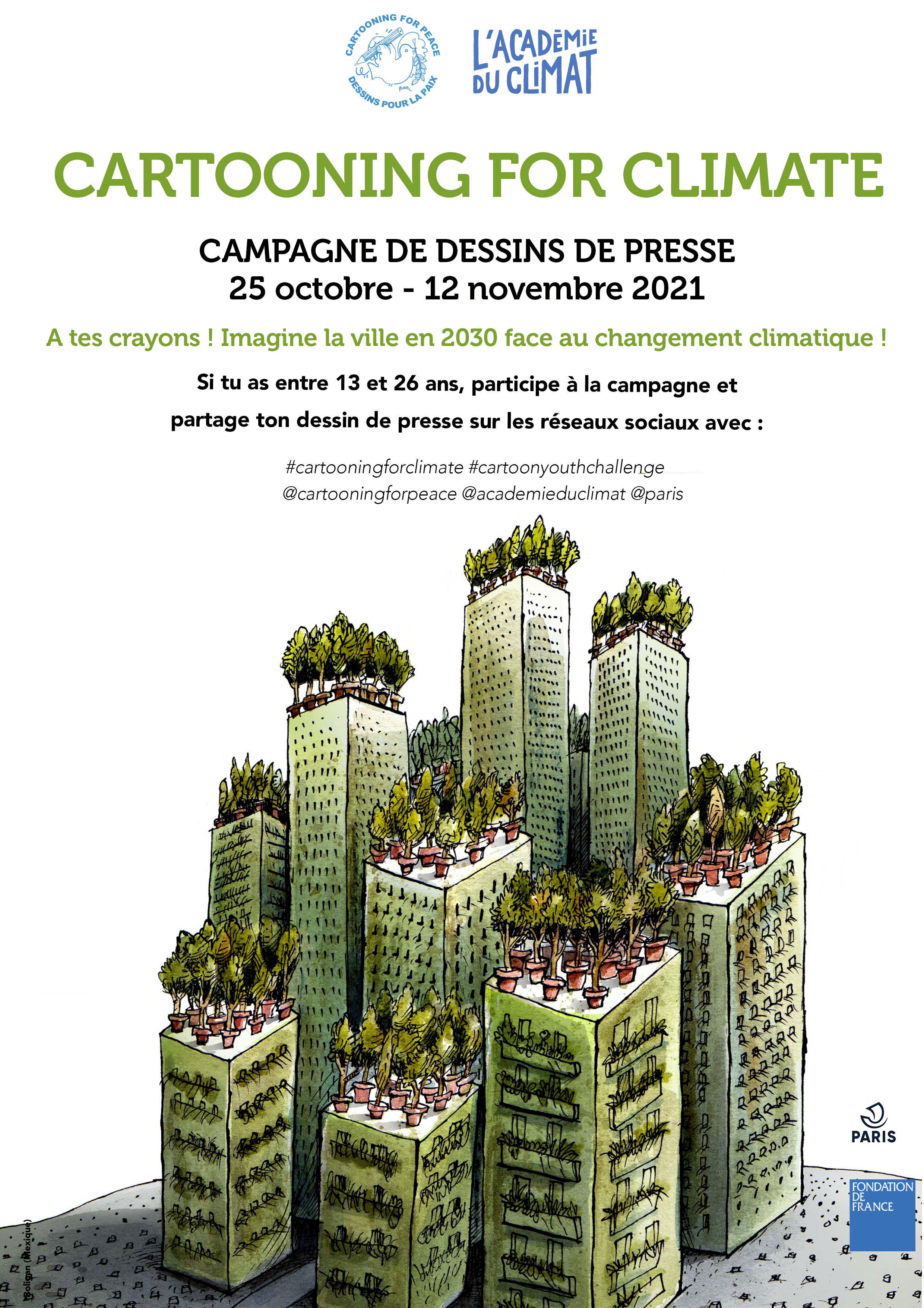 affiche cartooning for climate