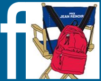 Siège de cinéma + sac à dos rouge + texte Prix Jean Renoir