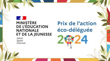 Affiche prix action éco déléguée 2024 avec bordure multicolore
