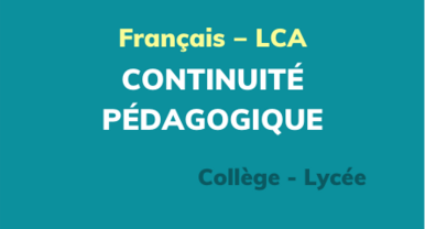 Continuité pédagogique Collège Lycée 2021 Français LCA.png