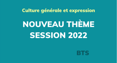 Image bannière BTS Nouveau thème 2022 Culture générale et expression