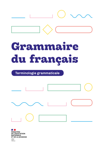 Couverture du livre Grammaire du français Terminologie grammaticale
