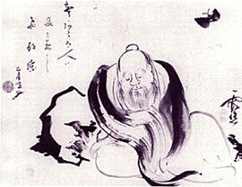Zhuangzo revant d'un papillon